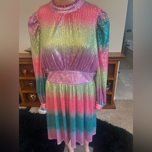 CeliaB Diamantina Sequins Mini Dress US L